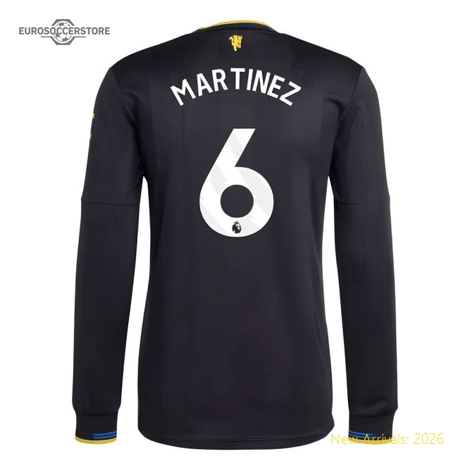 2025-2026 Man Utd Authentic Long Sleeve Third Shirt (Martinez 6)-Vantage Point Soccer