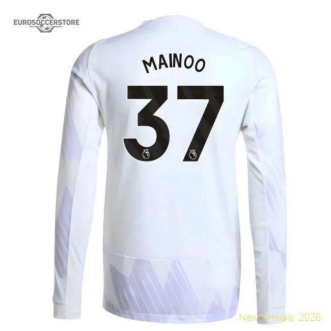 2025-2026 Man Utd Authentic Long Sleeve Away Shirt (Mainoo 37)-Vantage Point Soccer