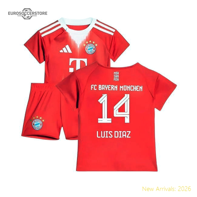2025-2026 Bayern Munich Home Baby Kit (Luis Diaz 14)-Vantage Point Soccer