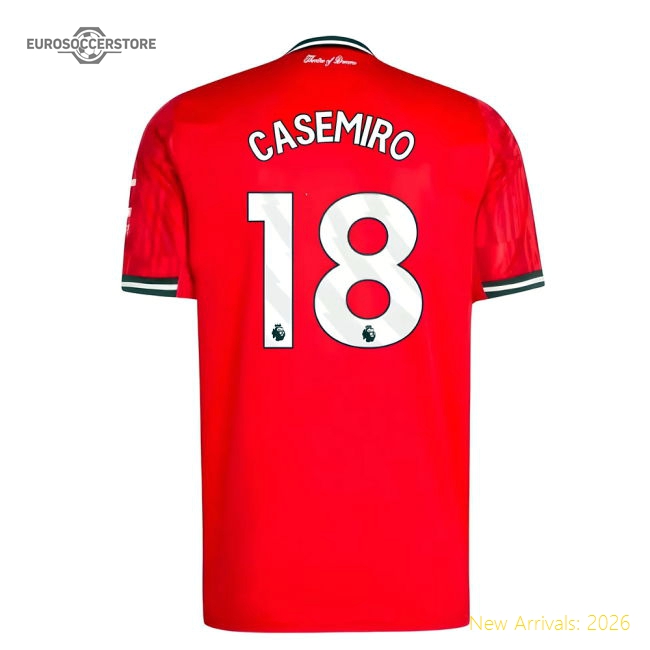 2025-2026 Man Utd Home Shirt (Casemiro 18)-Vantage Point Soccer