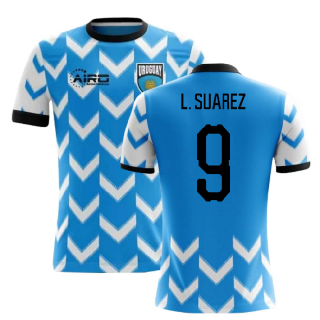 2025-2026 Uruguay Home Concept Football Shirt (L. Suarez 9)-Vantage Point Soccer