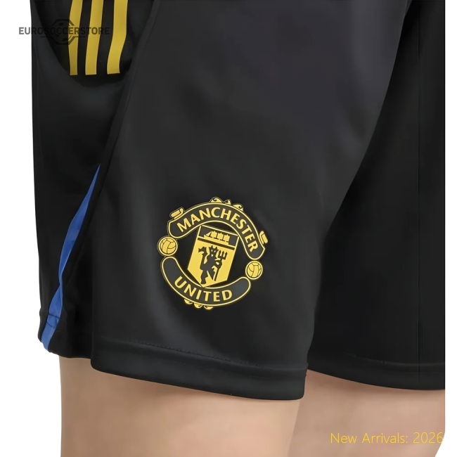 2025-2026 Man Utd EU Training Shorts (Black)-Vantage Point Soccer