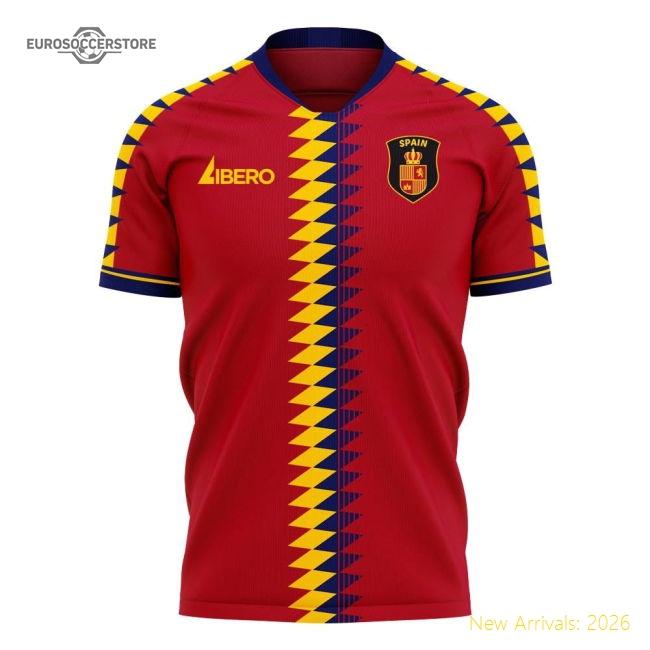Spain 2025-2026 Home Concept Football Kit (Libero) (OLMO 19)-Vantage Point Soccer
