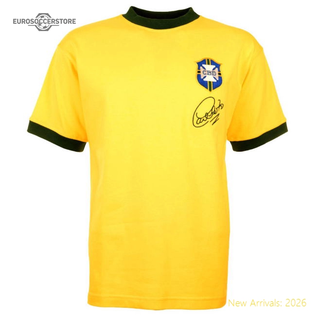 Brazil 1970 World Cup Carlos Alberto Retro Football Shirt-Vantage Point Soccer