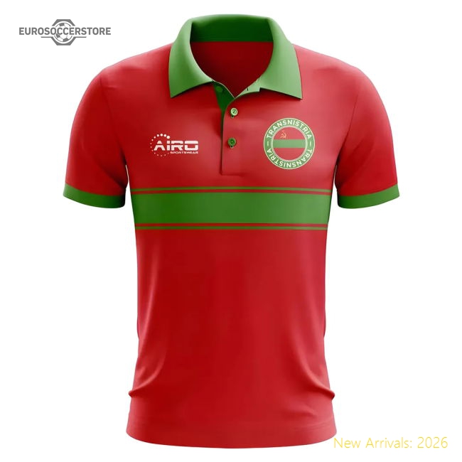 Transnistria Concept Stripe Polo Shirt (Red)-Vantage Point Soccer