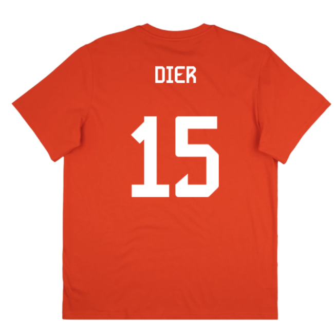 2025-2026 Bayern Munich Seasonal Graphic Tee (Red) (Dier 15)-Vantage Point Soccer