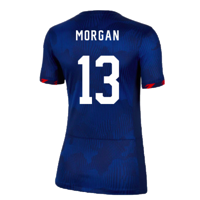 2023-2024 USA WWC Away Shirt (Ladies) (Morgan 13)-Vantage Point Soccer