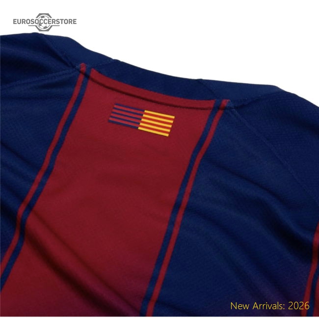 2025-2026 Barcelona Home Long Sleeve Shirt-Vantage Point Soccer