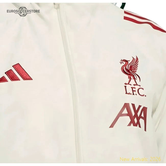 2025-2026 Liverpool Presentation Jacket (White) - Kids-Vantage Point Soccer