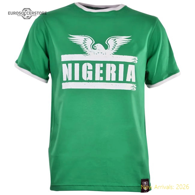 Nigeria T-Shirt - Green/White Ringer-Vantage Point Soccer