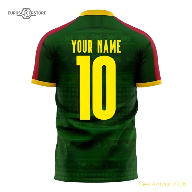 Cameroon 2025-2026 Home Concept Football Kit (Libero) (Your Name)-Vantage Point Soccer