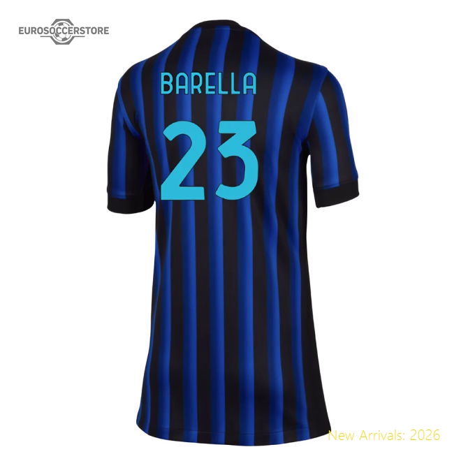 2025-2026 Inter Milan Home Shirt (Kids) (Barella 23)-Vantage Point Soccer