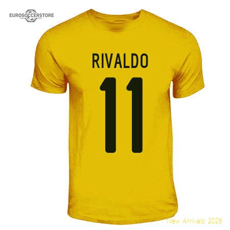 Rivaldo Brazil Hero T-shirt (yellow)-Vantage Point Soccer