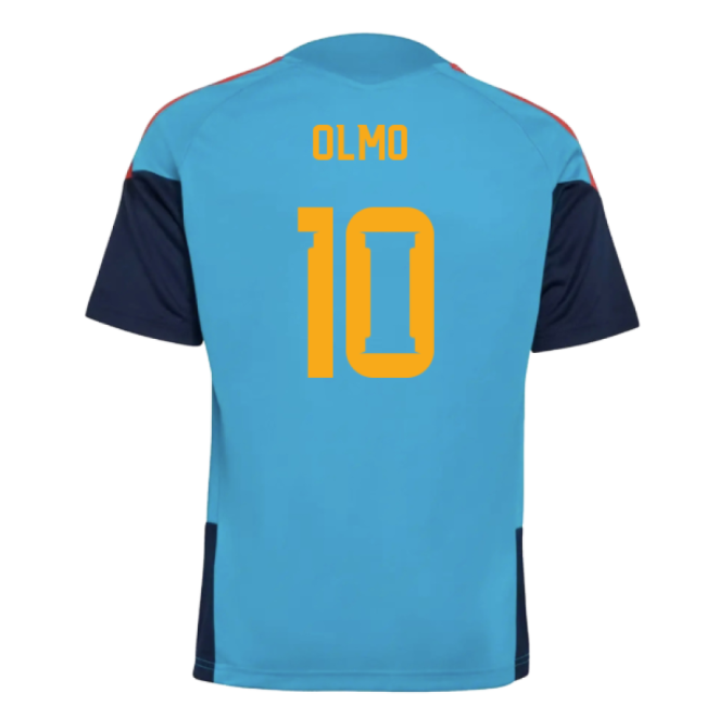 2025-2025 Spain Training Jersey (Bold Aqua) - Kids (Olmo 10)-Vantage Point Soccer