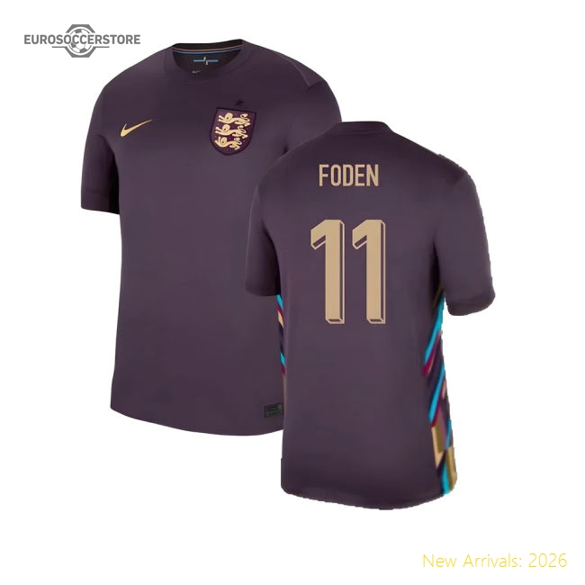 2024-2025 England Away Shirt (Foden 11)-Vantage Point Soccer