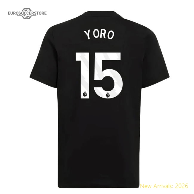 2025-2026 Man Utd EU Training Tee (Black) (Yoro 15)-Vantage Point Soccer