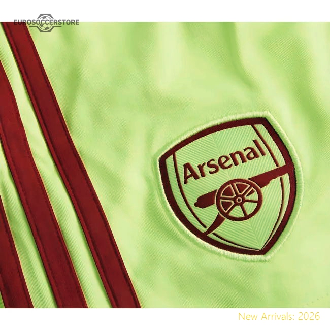 2025-2026 Arsenal Home Goalkeeper Shorts (Yellow) - Kids-Vantage Point Soccer