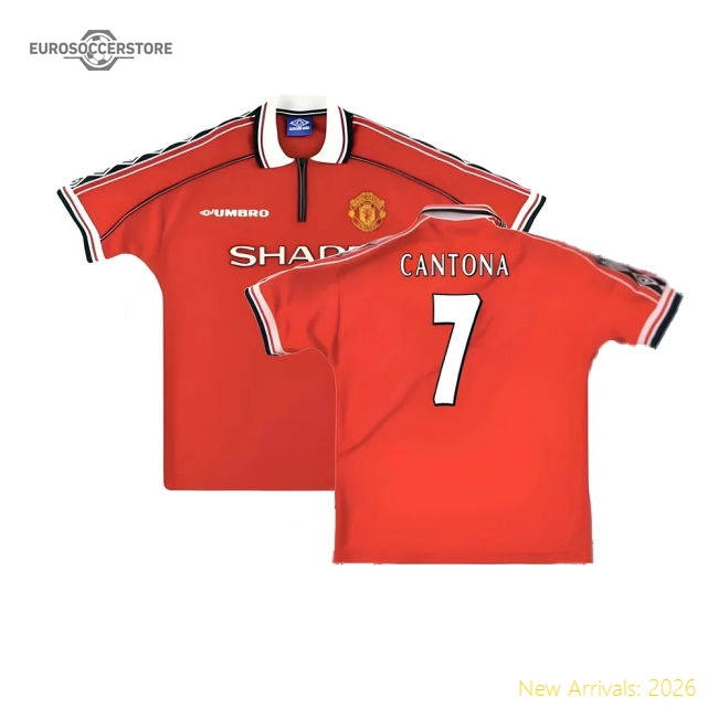 Manchester United 1998-2000 Home Shirt (XXL) (Excellent) (Cantona 7)-Vantage Point Soccer