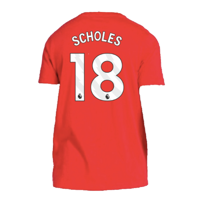 2024-2025 Man Utd DNA Tee (Red) (Scholes 18)-Vantage Point Soccer
