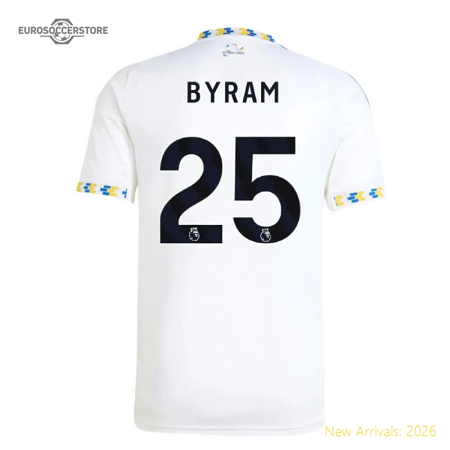 2025-2026 Leeds United Home Shirt (Byram 25)-Vantage Point Soccer