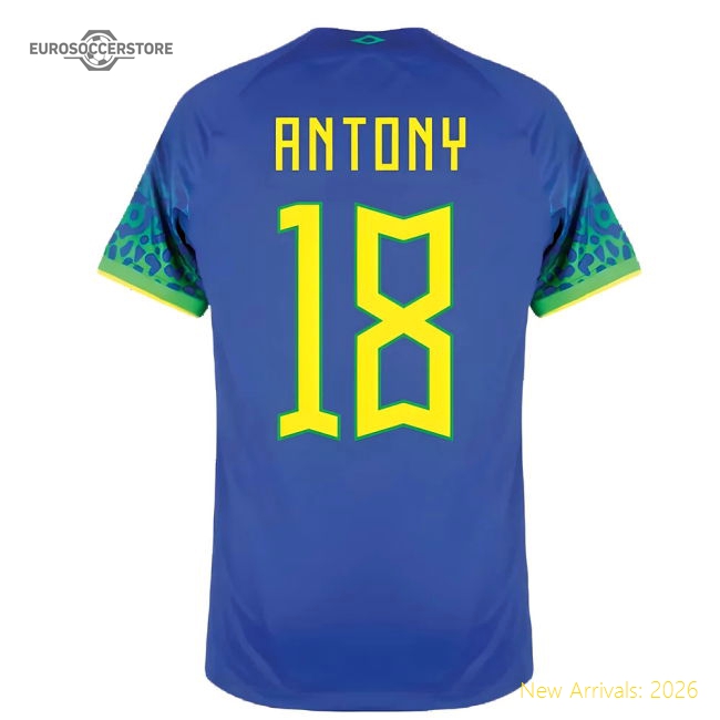 2022-2023 Brazil Away Shirt (ANTONY 18)-Vantage Point Soccer