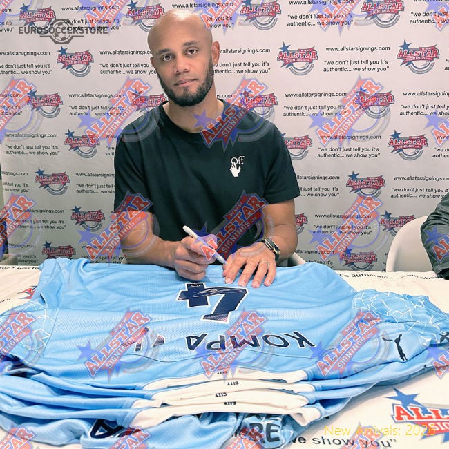 Manchester City FC Kompany Signed Shirt-Vantage Point Soccer