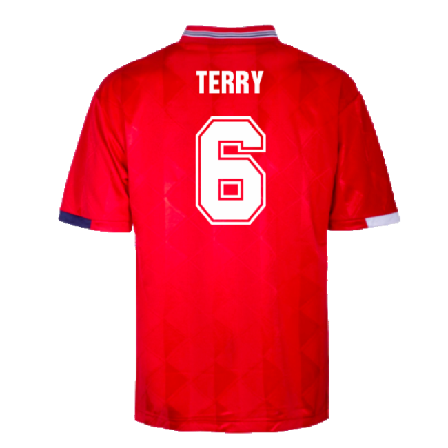 England 1989 Away Retro Shirt (Terry 6)-Vantage Point Soccer