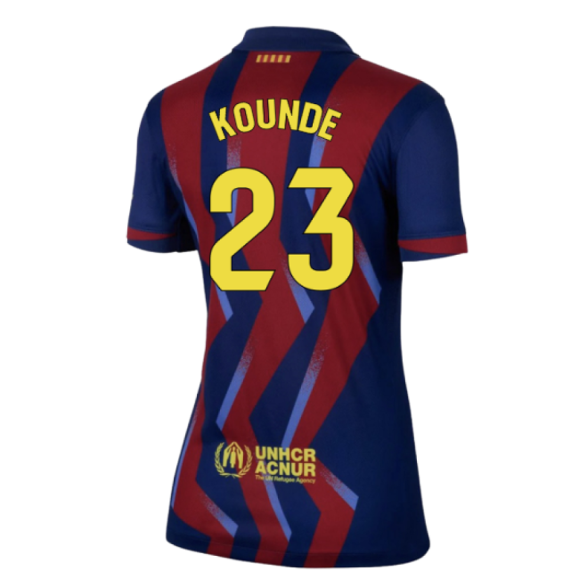 2025-2026 Barcelona Fourth Shirt - Womens (Kounde 23)-Vantage Point Soccer