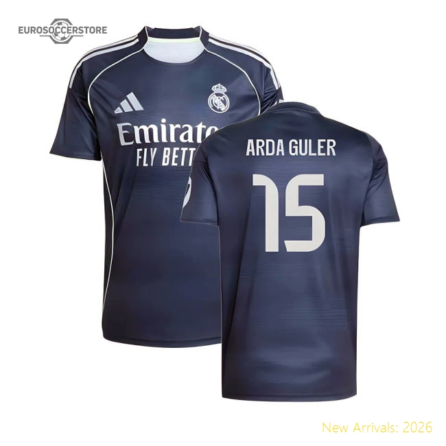 2025-2026 Real Madrid Away Shirt (Arda Guler 15)-Vantage Point Soccer