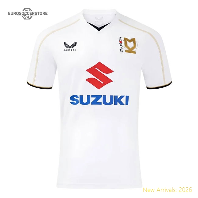 2024-2025 MK Dons Home Shirt (Your Name)-Vantage Point Soccer