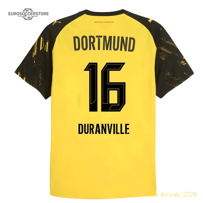 2025-2026 Borussia Dortmund Authentic Home Shirt (Duranville 16)-Vantage Point Soccer