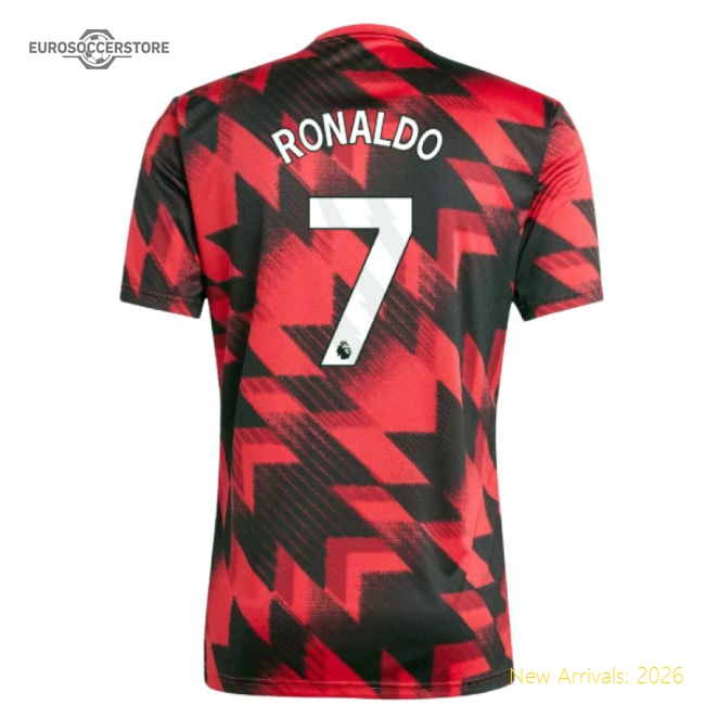 2025-2026 Man Utd Pre-Match Shirt (Red) (Ronaldo 7)-Vantage Point Soccer