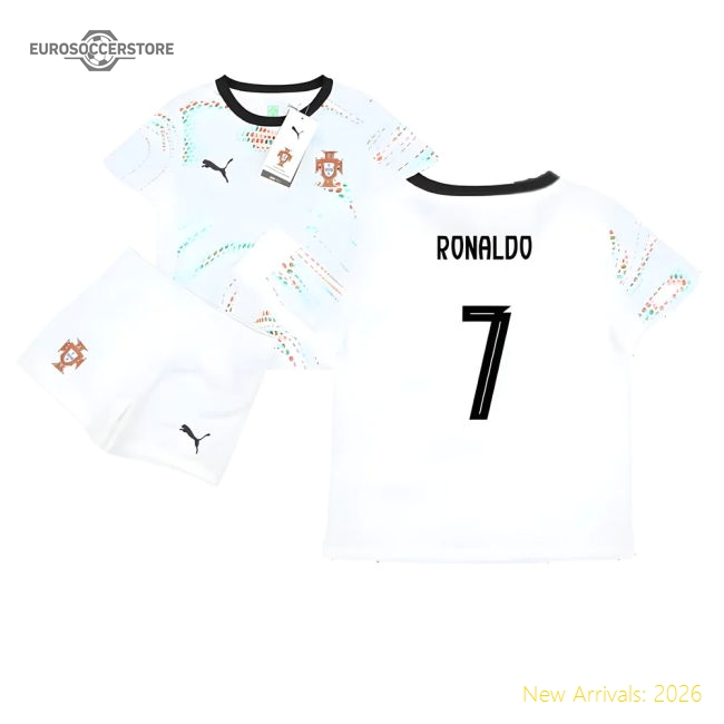 2025-2026 Portugal Away Mini Kit (Ronaldo 7)-Vantage Point Soccer
