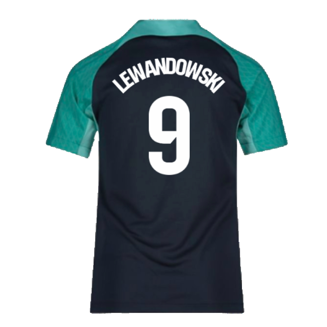 2023-2024 Barcelona Training Shirt (Thunder) - Kids (Lewandowski 9)-Vantage Point Soccer
