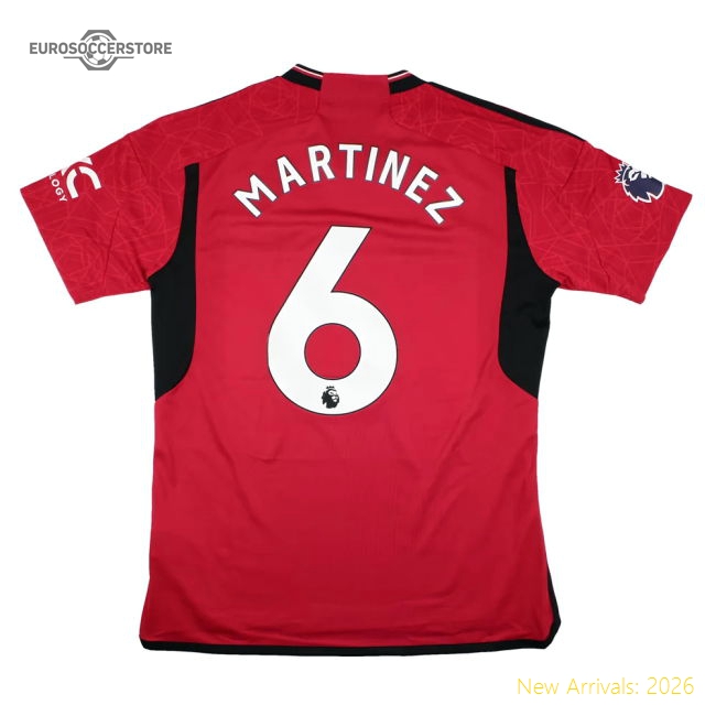 2023-2024 Man Utd Home Shirt (L) Martinez #6 (Mint)-Vantage Point Soccer