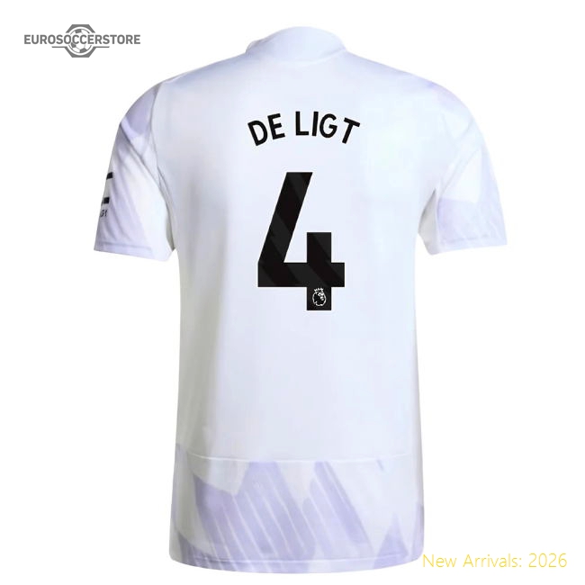 2025-2026 Man Utd Authentic Away Shirt (De Ligt 4)-Vantage Point Soccer