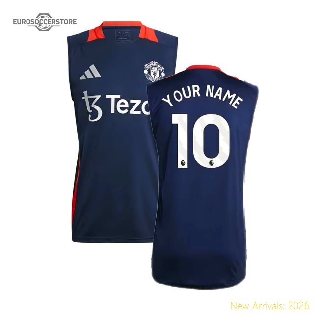 2024-2025 Man Utd Sleeveless Jersey (Night Indigo) (Your Name)-Vantage Point Soccer