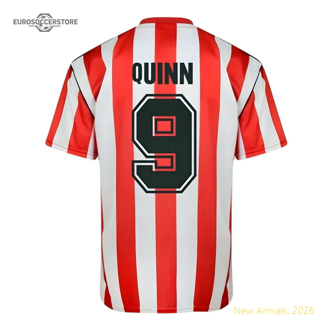 Score Draw Sunderland 1990 Retro Football Shirt (Quinn 9)-Vantage Point Soccer
