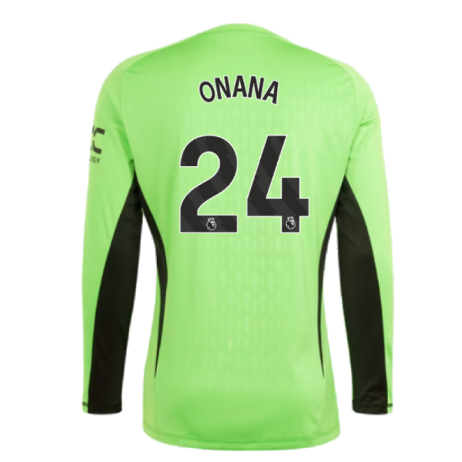 2023-2024 Man Utd Home Goalkeeper Shirt (Solar Green) (Onana 24)-Vantage Point Soccer