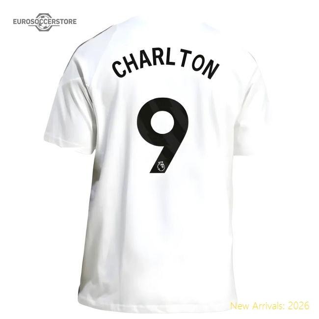 2025-2026 Man Utd Training Tee (White) (Charlton 9)-Vantage Point Soccer