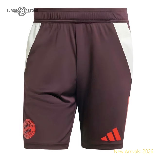 2024-2025 Bayern Munich Training Shorts (Shadow Maroon)-Vantage Point Soccer