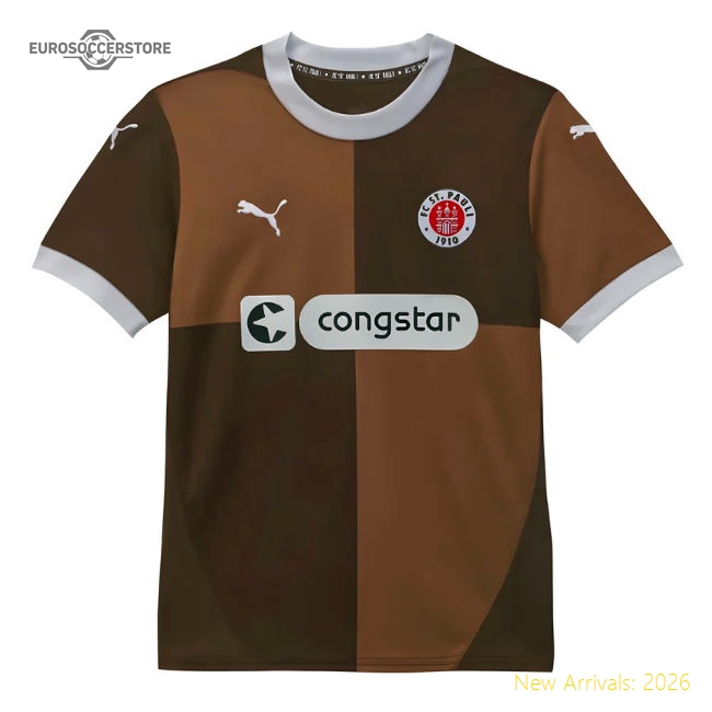 2024-2025 St Pauli Home Shirt (Kids)-Vantage Point Soccer