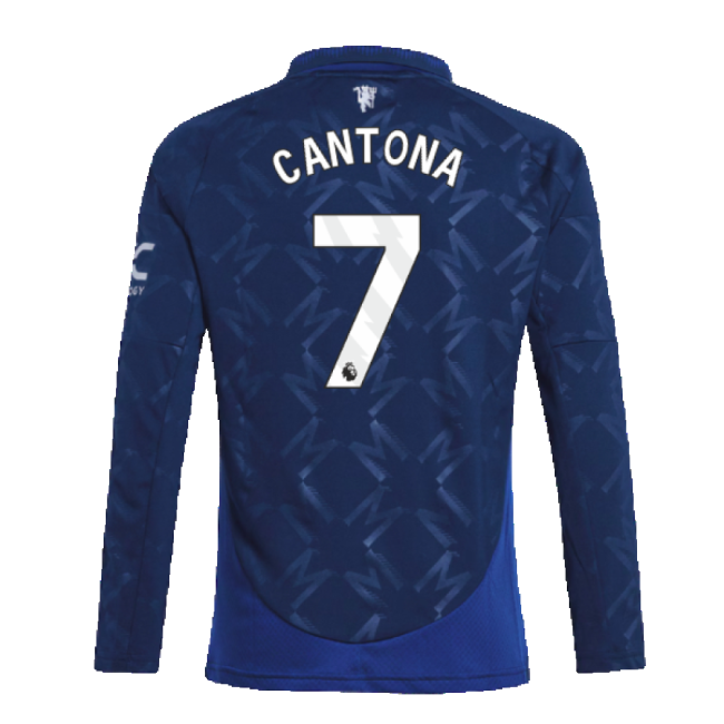 2024-2025 Man Utd Long Sleeve Away Shirt (Kids) (Cantona 7)-Vantage Point Soccer