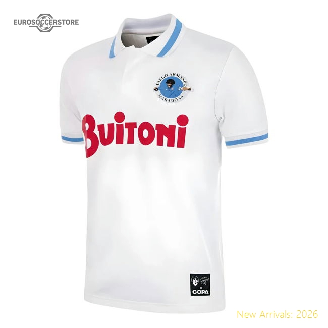 Maradona X COPA Napoli 1986-87 Away Retro Football Shirt-Vantage Point Soccer