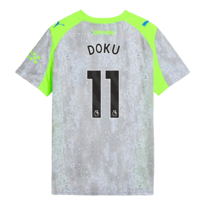 2025-2026 Man City Third Shirt (Kids) (Doku 11)-Vantage Point Soccer