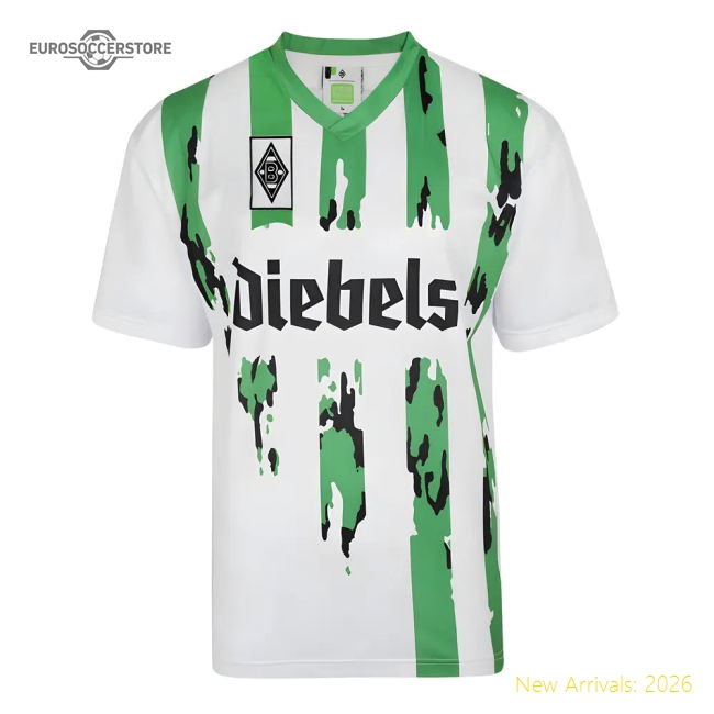 Score Draw Borussia Moenchengladbach 1995 Pokal Finale Retro Football Shirt-Vantage Point Soccer