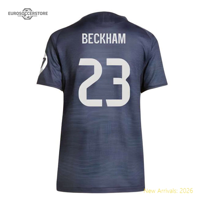 2025-2026 Real Madrid Authentic Away Shirt (Ladies) (Beckham 23)-Vantage Point Soccer