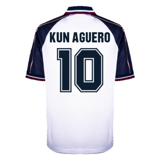Manchester City 1998 Away Shirt (KUN AGUERO 10)-Vantage Point Soccer