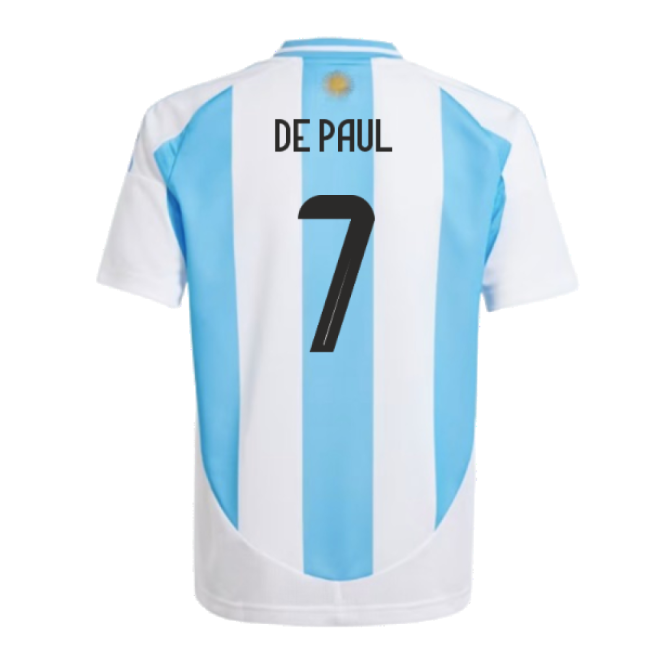 2024-2025 Argentina Home Shirt (Kids) (DE PAUL 7)-Vantage Point Soccer