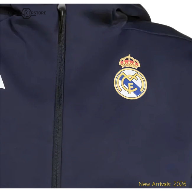 2025-2026 Real Madrid Anthem Jacket (Legend Ink) - Womens-Vantage Point Soccer
